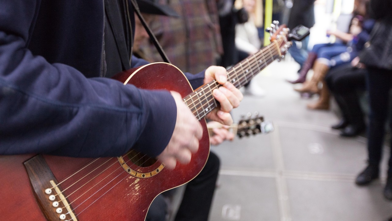 guy playing guitar